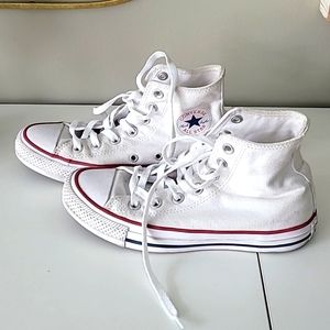 White hightop Converse